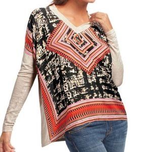 CAbi Silk Aztec Scarf Top Style #768